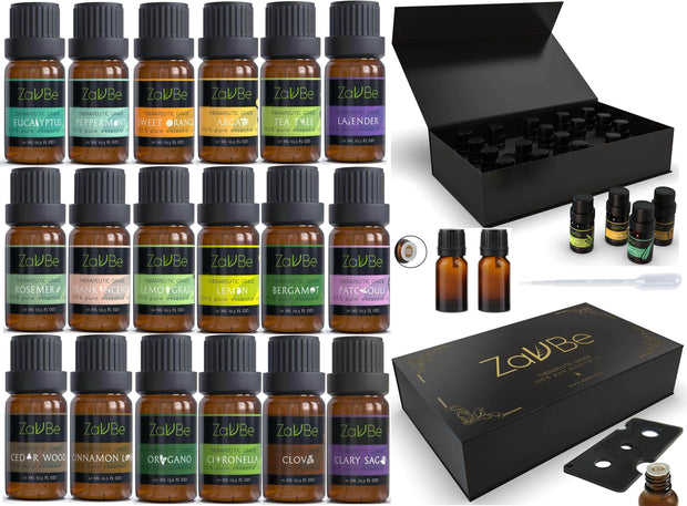 OTU Essential Oils Set (20 Packs), 20x10 ml 100% Pure Therapeutic Oils –