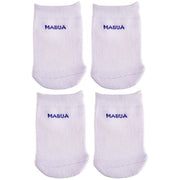 Anti-slip Breathable White Half Toe Socks Liner No Show Socks, 5 Pairs