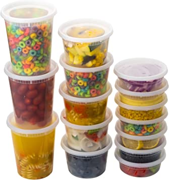 Food Storage Containers - Deli Cups Combo Pack/8oz, 16oz, 32oz/BPA