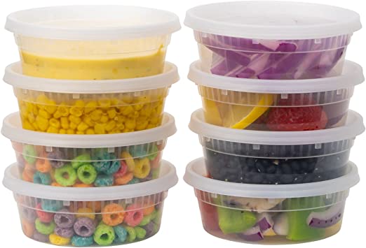 Deli Containers with Lids - Food Storage Containers - Clear Freezer  Containers | 36-Pack BPA Free Plastic 8, 16, 32 oz | Cup Pint Quart set |  Great